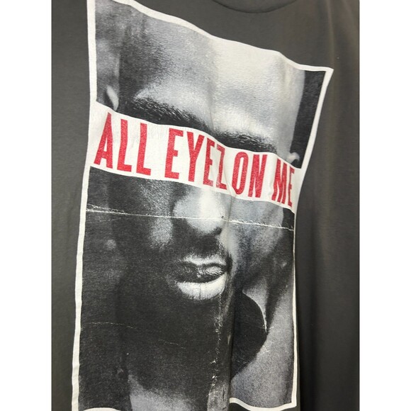 2PAC Tupac Shakur All Eyez On Me Black T-shirt THUG life Rap Hip Hop Band Sz 3X - Picture 2 of 5